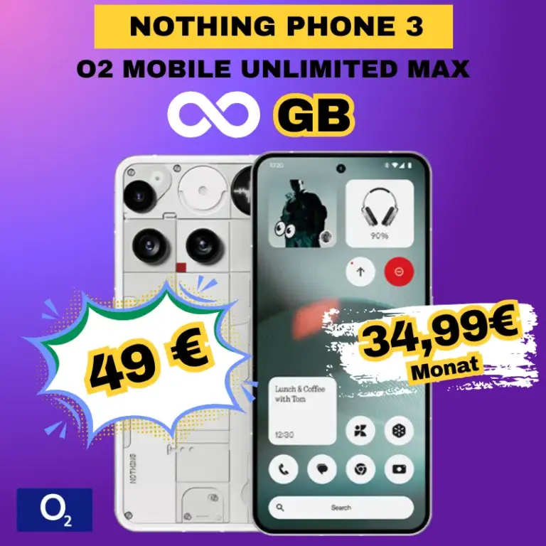 Nothing Phone 3 für 49€ + Unlimited 📱 Eff. 0,40€