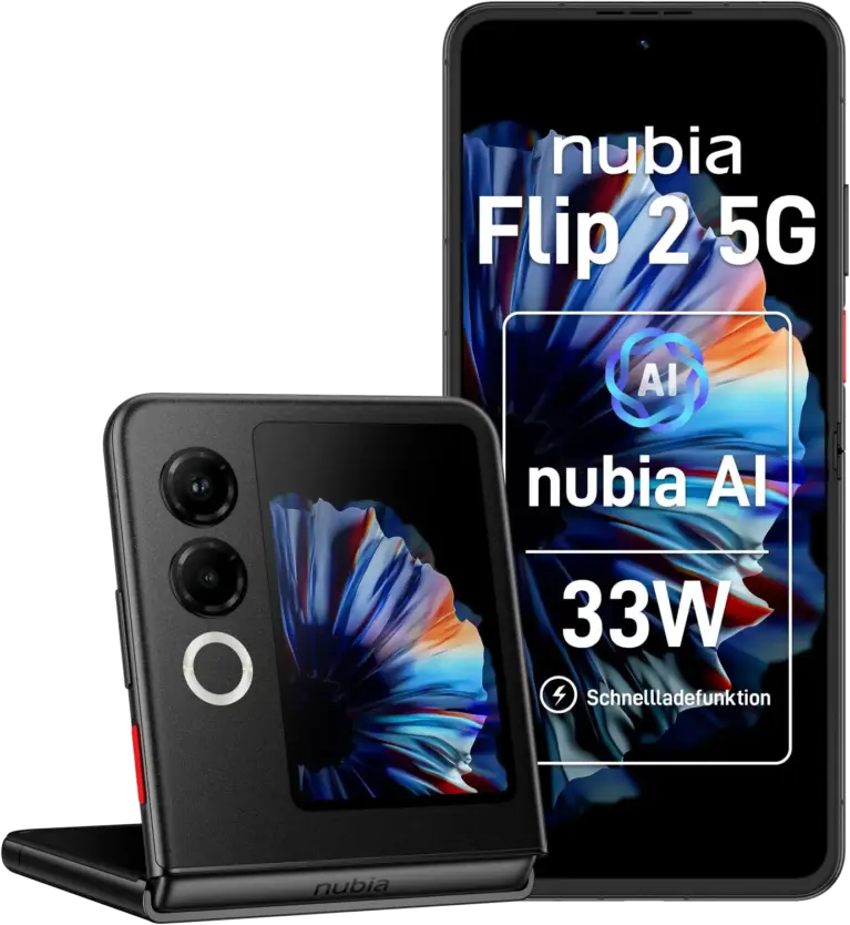 Nubia Flip 2 5G 256 GB für 9.99 EUR mit freenet Vodafone Allnet Flat 5G Rabatt 70 GB