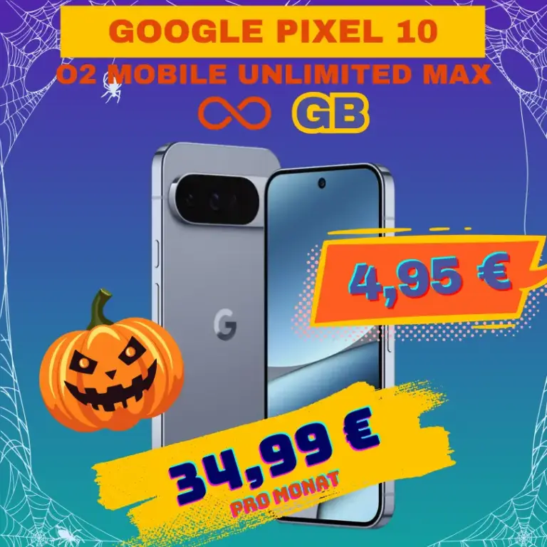 Google Pixel 10 + O₂ Unlimited ab 3,45€ + 150€ Bonus 📱