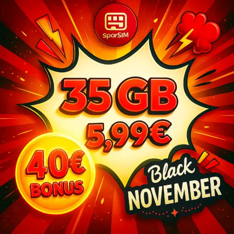 📱 sparSIM 35 GB für 4,32€ im Vodafone-Netz