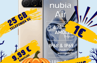 Nubia Air + 25GB o2 nur 1,74€/M Effektivpreis 📱