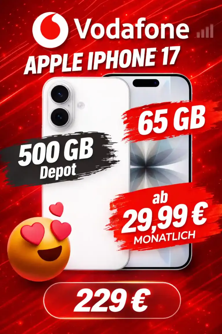 iPhone 17 + 45 GB Vodafone Smart Lite ab 29,99€ | 150€ Bonus