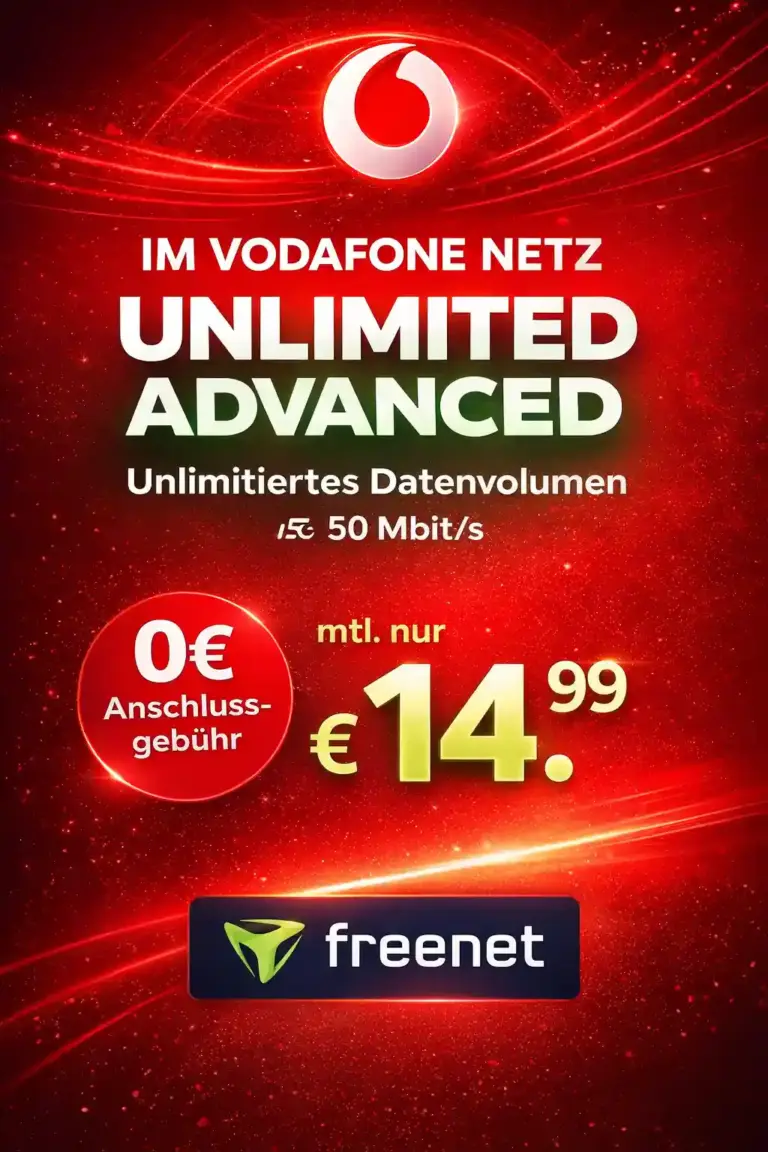 🔥 Unlimited Vodafone-Flat ab 14,99€ | 0€ AG