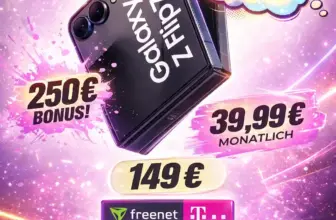 Galaxy Z Flip 7 + 50 GB Telekom-Flat für 39,99€ + 250€ Bonus