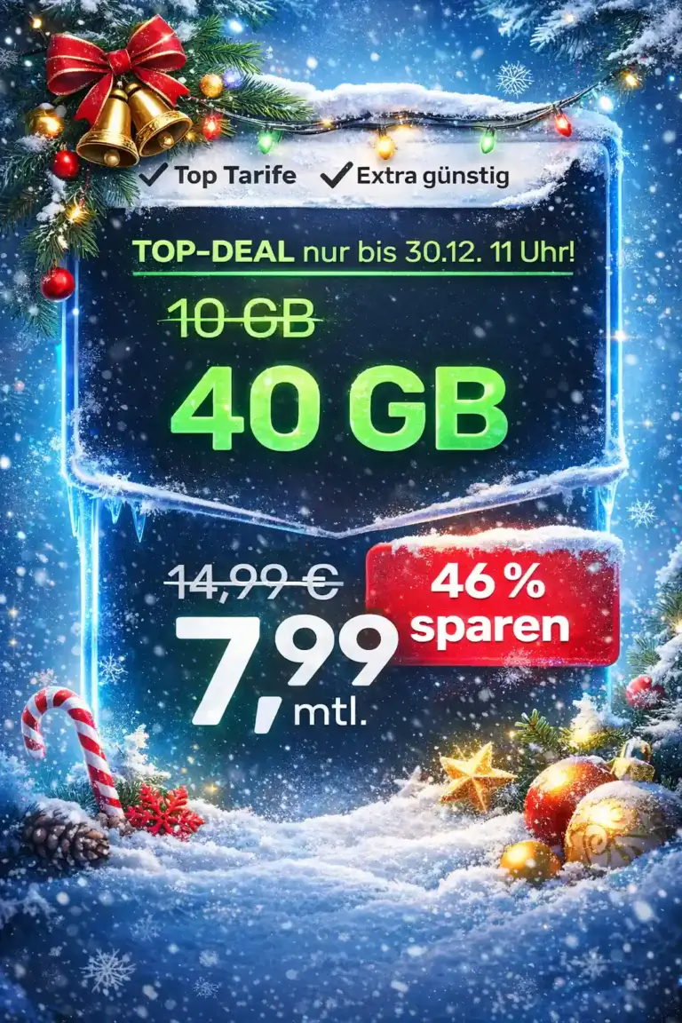 handyvertrag.de Angebote: 25 GB für 5,99 € ✔️ 100 Mbit/s 5G