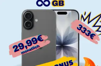 iPhone 17 + o2 Unlimited On Demand für eff. -5,14 + 150€ Bonus