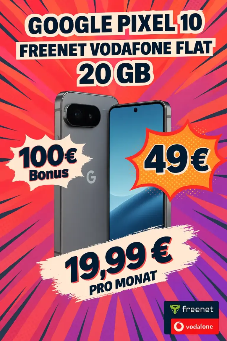 📱 Google Pixel 10 + 20GB 5G eff. kostenlos | -5,60€ mtl.