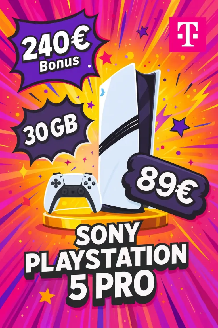 🎮 PS5 Pro + 30 GB Telekom ab 5,16€/Monat + 240€ Bonus