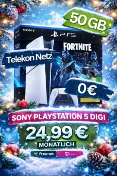 🎮 freenet 50 GB Telekom + PS5 gratis | 2,12€ eff. 📱