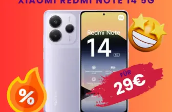 Redmi Note 14 5G + 15 GB Flat nur 6,99 €/Monat ✔️ eff. 2,74 €