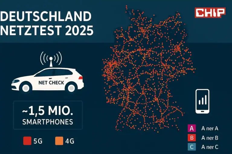 CHIP Netztest 2025: Telekom gewinnt ✔️ o2 holt auf