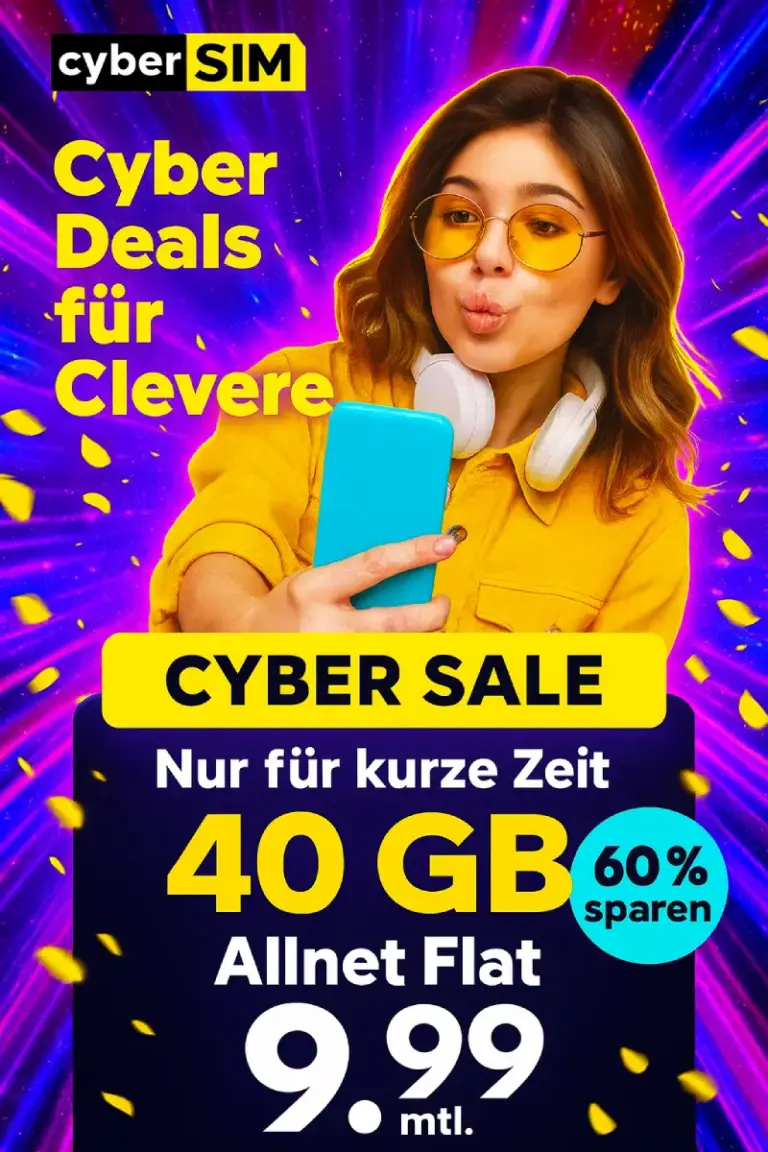 📱 CyberSIM Angebote | 16 GB für 4,99 € & 32 GB für 7,99 € ✅