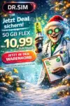 DR. SIM Angebote: 50 GB 5G Flat ab 10,99€ – mtl. kündbar!