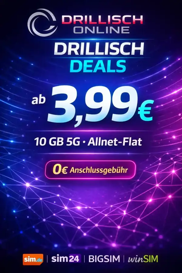 Drillisch-Tarife: sim24, BIGSIM & Co. ab 2,99€/Mon. | 5G