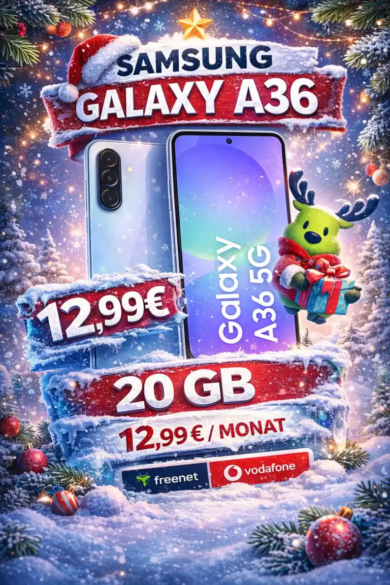 Samsung Galaxy A36 5G + 20 GB Flat für 12,99€/Monat 📱 Deal