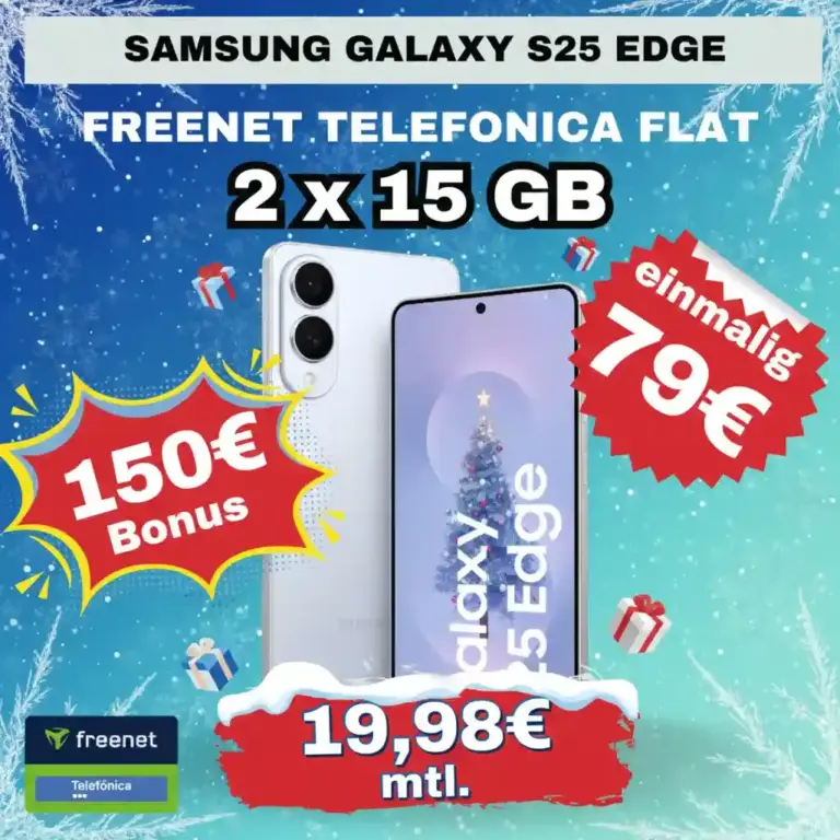 Samsung Galaxy S25 Edge mit Vertrag 🔥 79 € + 19,98 €/Monat