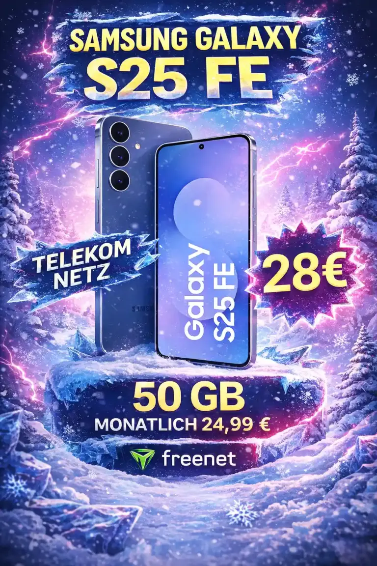 📱 Galaxy S25 FE + 50 GB 5G Telekom – Tarif eff. kostenlos