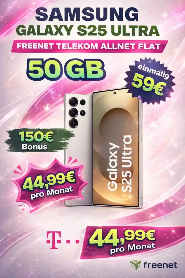 📱 Galaxy S25 Ultra für 59€ + 50GB Telekom mit 150€ Bonus