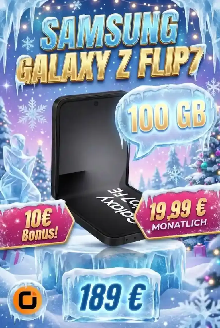 Galaxy Z Flip7 FE mit Vertrag ab 189 € & 19,99 €/mtl. + 100 GB 5G