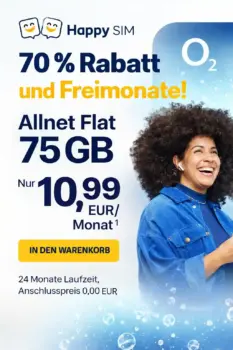 📱 Happy SIM Tarife: 75 GB 5G ab 10,99€ + 2 Freimonate