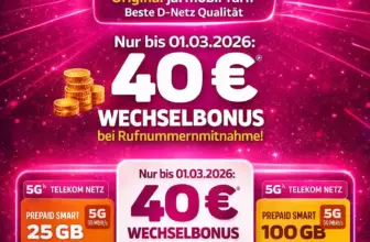 ja! mobil Prepaid ⭐ 25 GB 5G Telekom ab 8,99 €