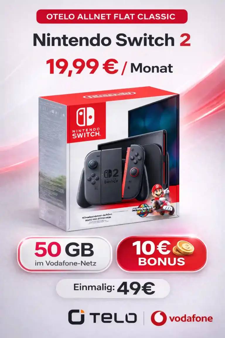 🎮 Switch 2 + Mario Kart World ab 19,99€ | 50 GB Vodafone ✓