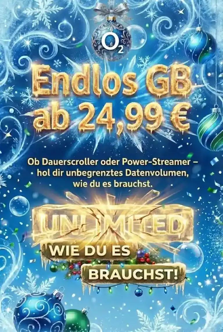 📶 o2 Unlimited 5G ab 20,91€ eff. mtl. + ChatGPT Plus gratis