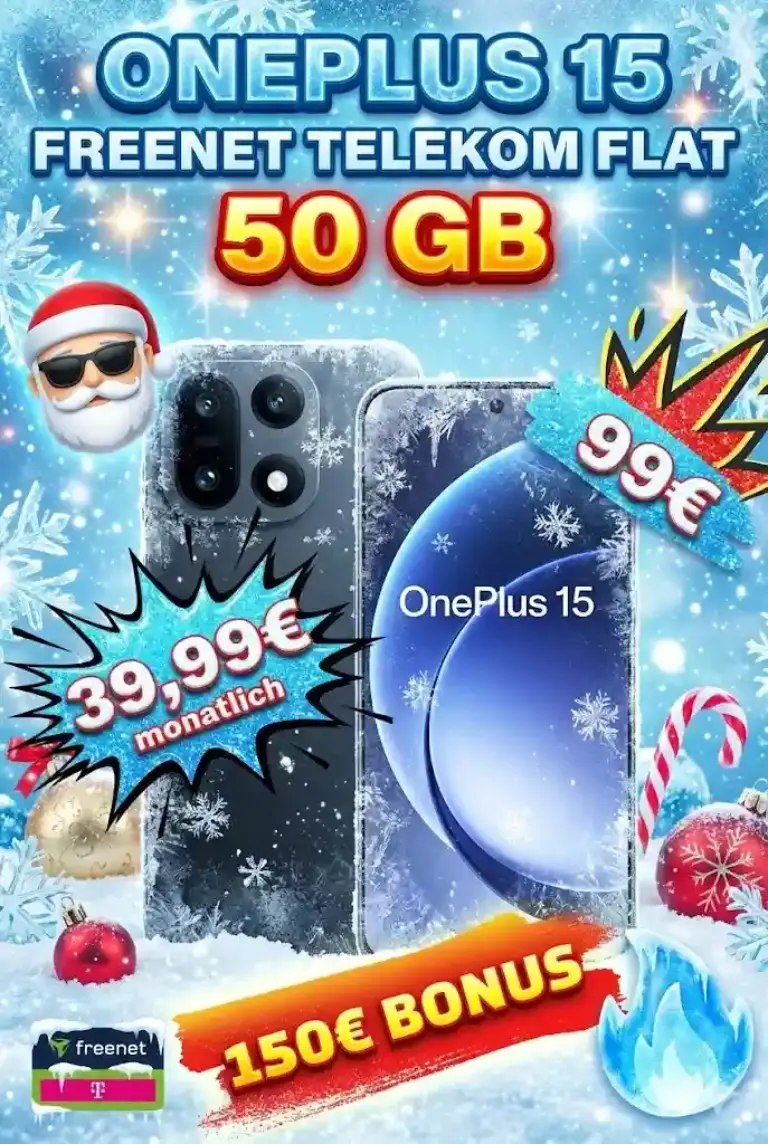 OnePlus 15 mit 50 GB Telekom-Netz ab eff. 4,66 €/Mona
