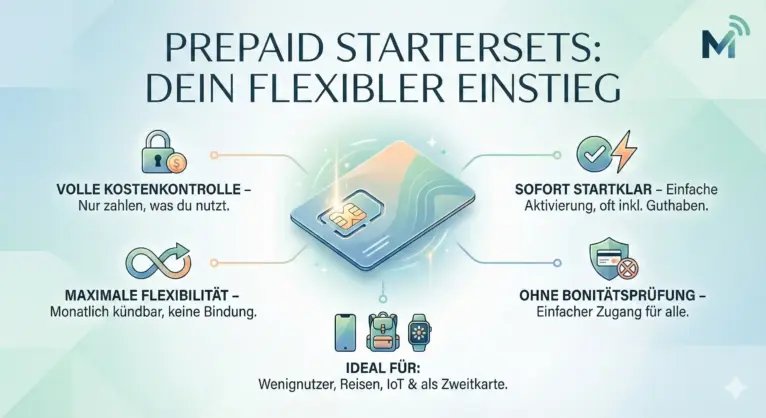 Prepaid Startersets 2026: Alle Anbieter & Netze im Vergleich