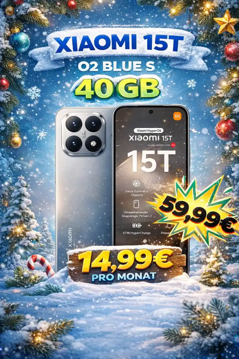 📱 Xiaomi 15T + o2 Blue S 40GB für 2,45€/Monat
