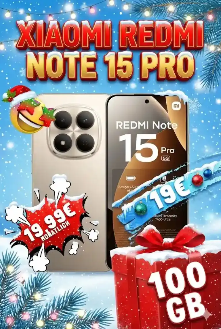 Redmi Note 15 Pro 5G mit Vertrag ab 19 € & 19,99 €/mtl. + 100 GB