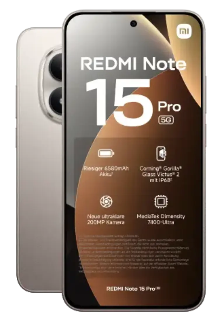 Xiaomi Redmi Note 15 Pro 5G 256 GB für 109.99 EUR mit Super Select S 35 GB