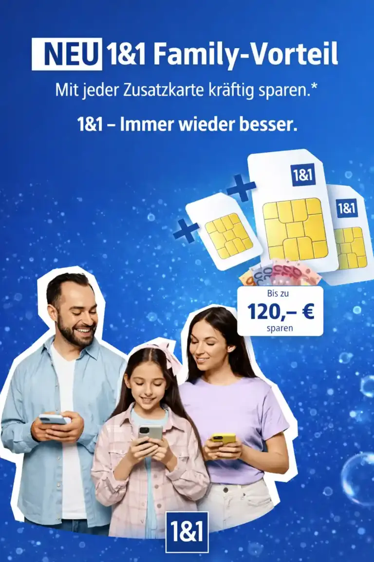 📱 1&1 Partnerkarte ab 9,99€ | Bis zu 5 Karten & Handy ✓