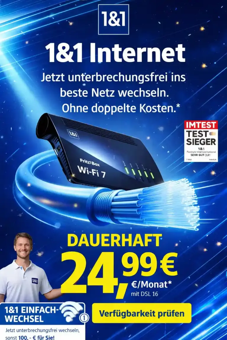 🌐 1&1 DSL Tarife ab 24,99 €/Monat | Alle Angebote 2026