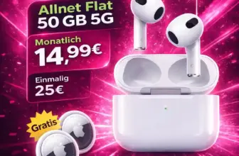 AirPods 3 + AirTag mit 50 GB Telekom für 14,99 €/Monat