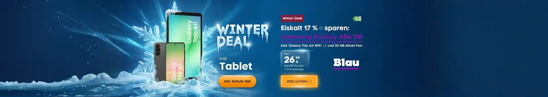Blau Allnet Flat mit Samsung Galaxy A56 + Galaxy TAB A11
