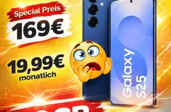 Samsung Galaxy S25 + 50 GB 5G Vodafone für 19,99 €/Monat