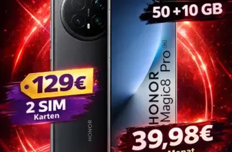 Honor Magic 8 Pro + Vodafone Doppelkarte für eff. -0,19 €/Monat