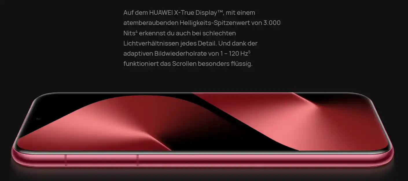 Huawei Pura 80 Pro 6,8 Zoll LTPO OLED Display mit 120Hz