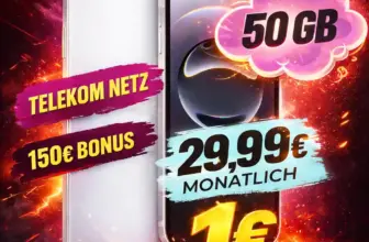 iPhone 16e mit 50 GB Telekom-Netz für 29,99 € + 150 € Bonus