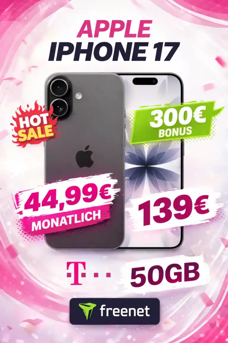 iPhone 17 + 50 GB Telekom-Flat für 44,99€ + 300€ Bonus