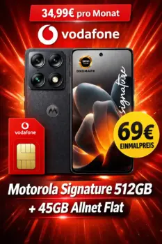Motorola Signature mit Vertrag ab 29,99€ | Vodafone 5G Deal