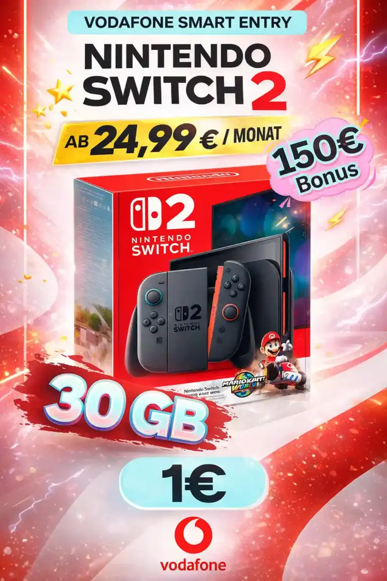 🎮 Switch 2 + Mario Kart für 1€ | 30 GB 5G ab 24,99€/Mon