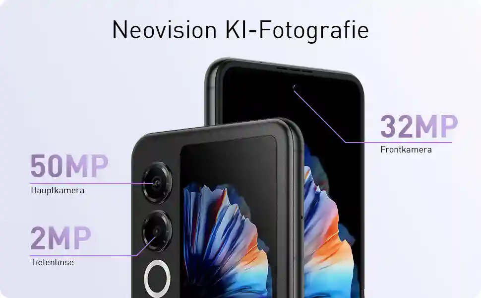 Nubia Flip 2 Kameramodul mit 50 MP Hauptkamera und Tiefensensor