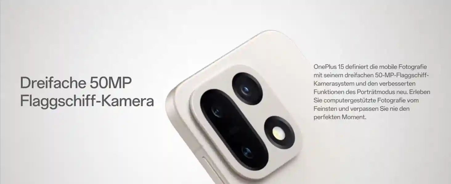 OnePlus 15 LUMO Kamerasystem mit drei 50 Megapixel Objektiven