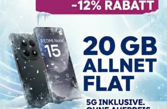 📱 Xiaomi Redmi Note 15 5G + Blau 20 GB ab 16,99€/Mon