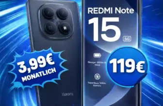 📱 Redmi Note 15 + 6 GB Flat für 3,99€ | Eff. -1,18€ ✓