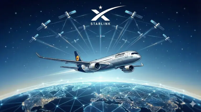 Starlink bei Lufthansa: Schnelles WLAN ab 2026 | Kostenlos