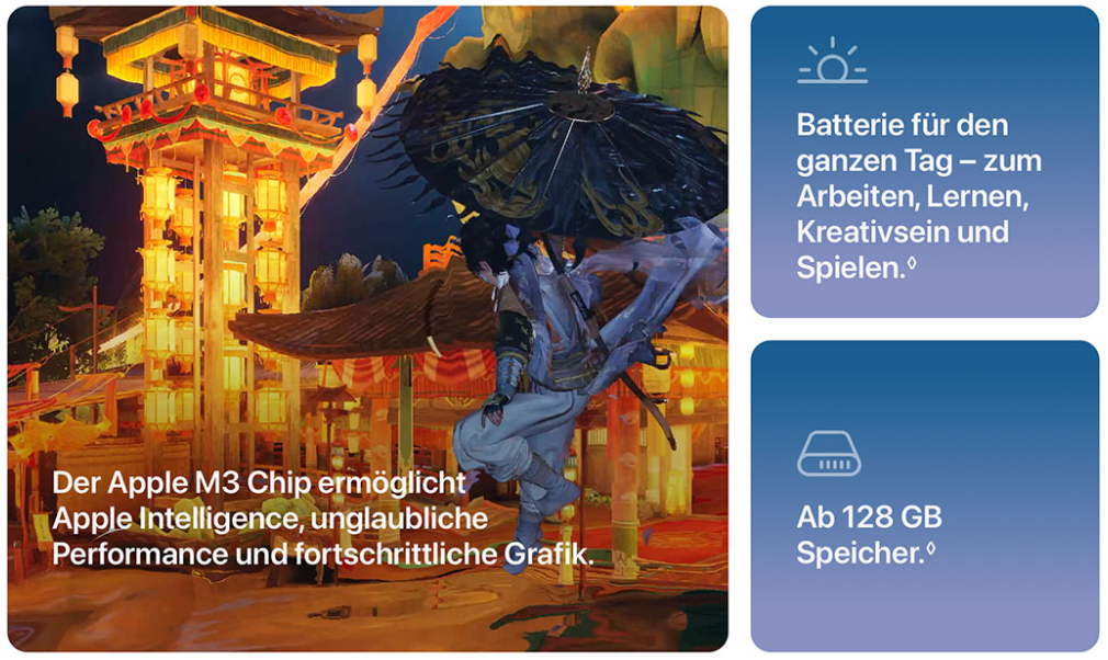 Apple iPad Air 2025 Spezifikationen: M3 Chip, Akku und Speicheroptionen