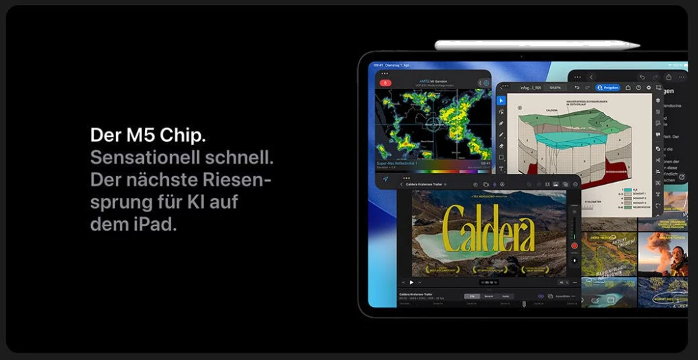 Apple iPad Pro 2025 M5 Chip mit 10-Core CPU und 14-Core GPU